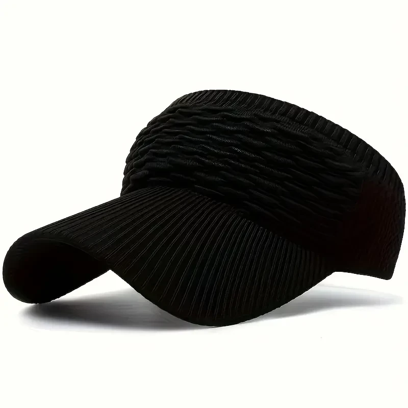 Women's Lightweight Grey Visor Hat - & Breathable Mesh, Elastic Polyester Textured with Curved Brim for Running, Outdoor